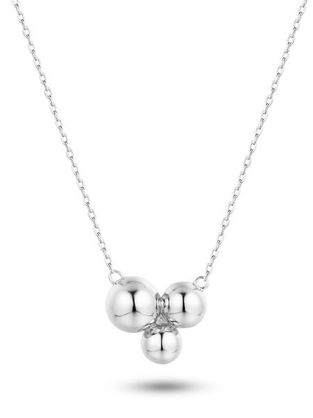 Eclat d'Argent Srebrny naszyjnik z elementem ozdobnym - dł. 40 cm rozmiar: onesize. Szare naszyjniki Eclat d'Argent, srebrne. Za 179.22 zł.