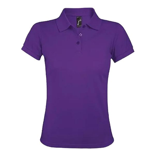 Damska Koszulka Polo Prime. Fioletowe koszulki polo SOL'S, s, bez wzorów, bez kołnierzyka, bez ramiączek. Za 78.99 zł.