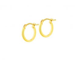 Złote kolczyki - koła, 13 mm. Żółte kolczyki Apart, złote. Za 729.00 zł.