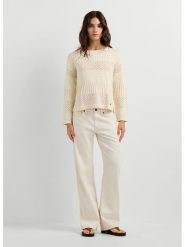 Pepe Jeans Sweter "Alaya" w kolorze kremowym rozmiar: L. Brązowe swetry Pepe Jeans, l, bez wzorów, z bawełny, bez ramiączek. Za 170.87 zł.