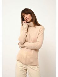 Just Cashmere Kaszmirowy golf "Lexie" w kolorze beżowym rozmiar: XL. Brązowe golfy Just Cashmere, xl, bez wzorów, z kaszmiru, bez ramiączek. Za 413.99 zł.