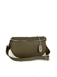 Anna Morellini Skórzana saszetka "Berenice" w kolorze khaki - 25 x 14 x 1 cm rozmiar: onesize. Brązowe torby na ramię Anna Morellini, bez wzorów, z materiału, sportowe, przez ramię, bez dodatków. Za 173.99 zł.