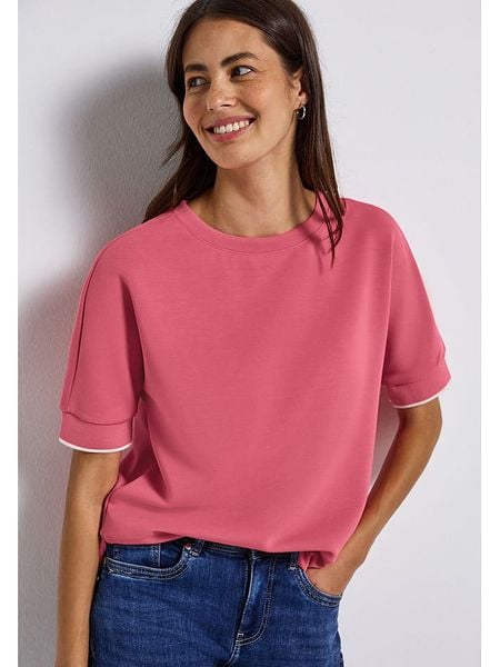 Street One Koszulka w kolorze różowym rozmiar: 40. Różowe bluzki Street One, bez wzorów, street, bez kołnierzyka, bez ramiączek. Za 118.01 zł.