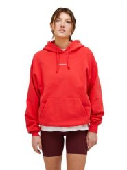 Bluza Peak Performance damska Original Terry Hood czerwona - M. Czerwone bluzy Peak Performance, m, bez wzorów, z bawełny, z kapturem. Za 489.00 zł.