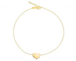 Złota bransoletka, ankier - serce. Żółte bransoletki Apart, złote. Za 519.00 zł.