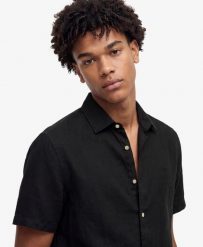 Superdry Koszula Riviera z krótkim rękawem z lnu - Relaxed fit. Niebieskie koszule Superdry, xl, bez wzorów, ze lnu, klasyczne, bez kołnierzyka, bez ramiączek. Za 309.10 zł.