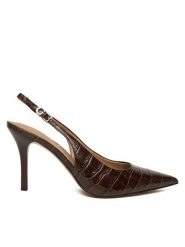 Guess Szpilki FLFPLS LEP05 Brązowy. Brązowe szpilki Guess, z aplikacjami, ze skóry, bez obcasa, na szpilce, bez zapięcia. Za 679.99 zł.