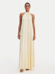 Fracomina Sukienka letnia FR26SD3016W41301 Żółty Relaxed Fit. Żółte sukienki Fracomina, na lato, m, bez wzorów, z wiskozy, bez kołnierzyka, bez ramiączek. Za 649.99 zł.