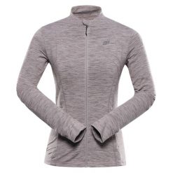 Bluza damska turystyczna szybkoschnąca Alpine Pro Golla 2. Brązowe bluzy Alpine Pro, bez wzorów, bez kaptura. W wyprzedaży za 299.00 zł.