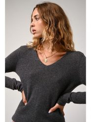 AUTHENTIC CASHMERE Kaszmirowy sweter "Galise" w kolorze antracytowym rozmiar: XL. Czarne swetry AUTHENTIC CASHMERE, xl, bez wzorów, z kaszmiru, bez ramiączek. Za 198.10 zł.