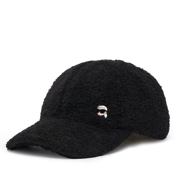Czapka z daszkiem KARL LAGERFELD. Czarne czapki KARL LAGERFELD, bez wzorów. Za 339.99 zł.