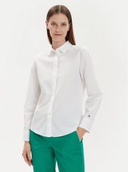Tommy Hilfiger Koszula WW0WW43344 Biały Regular Fit. Białe koszule TOMMY HILFIGER, bez wzorów, z bawełny, bez kołnierzyka, bez ramiączek. Za 229.99 zł.