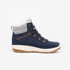 Second Life - Buty turystyczne damskie Quechua NH900 skóra... - Stan Doskonały. Brązowe trekkingi QUECHUA, z materiału, przed kolano, trekkingowe. Za 237.99 zł.