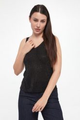 Top damski z cyrkoniami JOSEPH RIBKOFF. Topy Joseph Ribkoff, xl, bez wzorów, bez kołnierzyka, bez ramiączek. W wyprzedaży za 471.20 zł.