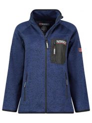 Geographical Norway Kurtka polarowa "Title" w kolorze granatowym rozmiar: XXL. Niebieskie swetry Geographical Norway, xxl, bez wzorów, z polaru, bez ramiączek. Za 92.42 zł.