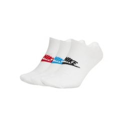 SKARPETY Nike Sportswear Everyday Essential No Show Socks 3 Pairs. Białe skarpety Nike, bez wzorów, z poliesteru. Za 190.00 zł.