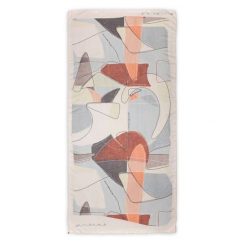 Szal damski Anekke, z lekkiego materiału i artystycznym wzorem, beżowy, 42480-052. Brązowe szaliki Anekke, z aplikacjami, eleganckie. Za 119.00 zł.