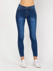 Tantra Dżinsy - Slim fit - w kolorze granatowym rozmiar: L. Niebieskie jeansy Tantra, l, z aplikacjami, z podwyższonym stanem. Za 83.22 zł.