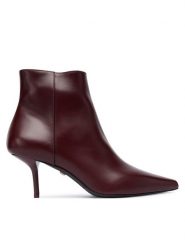 Max Mara Botki 2524796011600 Bordowy. Czerwone botki Max Mara, bez wzorów, ze skóry, bez obcasa, na szpilce, bez zapięcia. Za 3,319.00 zł.