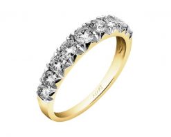 Pierścionek z żółtego złota z brylantami - 0,78 ct - próba 585. Żółte pierścionki Apart, z brylantem, złote. W wyprzedaży za 7,413.00 zł.
