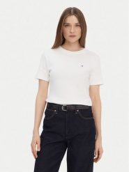 Tommy Hilfiger T-Shirt New Cody WW0WW40587 Kremowy Slim Fit. Białe t-shirty TOMMY HILFIGER, s, bez wzorów, z bawełny, bez kołnierzyka, bez ramiączek. Za 142.99 zł.