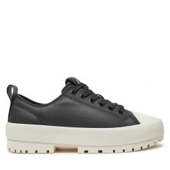 Trampki Calvin Klein Jeans. Czarne trampki Calvin Klein Jeans, bez wzorów, z jeansu, bez zapięcia. Za 259.99 zł.