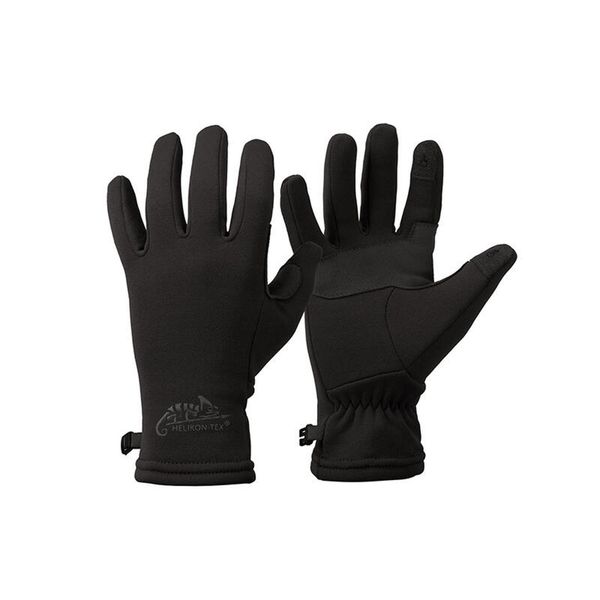 Rękawice turystyczne jesienno zimowe Tracker Outback. Czarne rękawiczki HELIKON-TEX, bez wzorów, z tkaniny, sportowe. Za 108.99 zł.