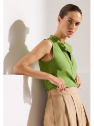 More & More Bluzka w kolorze zielonym rozmiar: 34. Zielone bluzki More & More, bez wzorów, bez kołnierzyka, bez ramiączek. Za 69.99 zł.