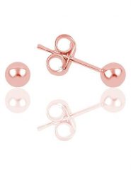 Miu Silver Pozłacane kolczyki-wkrętki rozmiar: onesize. Różowe kolczyki Miu Silver, pozłacane. Za 43.99 zł.