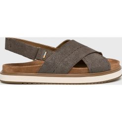 Toms - Sandały Marisa. Brązowe sandały Toms, bez wzorów, z materiału, bez obcasa, na szpilce, bez zapięcia. W wyprzedaży za 239.90 zł.