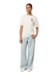 Scotch & Soda Koszulka w kolorze kremowym rozmiar: XL. Brązowe bluzki Scotch & Soda, xl, bez wzorów, z bawełny, bez kołnierzyka, bez ramiączek. Za 87.81 zł.
