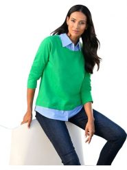 Heine Bluza w kolorze zielonym rozmiar: 44. Zielone bluzy Heine, bez wzorów, z bawełny, bez kaptura. Za 59.95 zł.