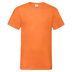 Koszulka Unisex Dla Dorosłych Z Dekoltem W Szpic. Brązowe bluzki FRUIT OF THE LOOM, l, bez wzorów, sportowe, bez kołnierzyka, bez ramiączek. Za 39.99 zł.