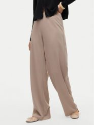 Vero Moda Spodnie materiałowe Berlin 10318454 Beżowy Wide Leg. Brązowe spodnie materiałowe Vero Moda, xs, bez wzorów, z materiału. Za 139.99 zł.