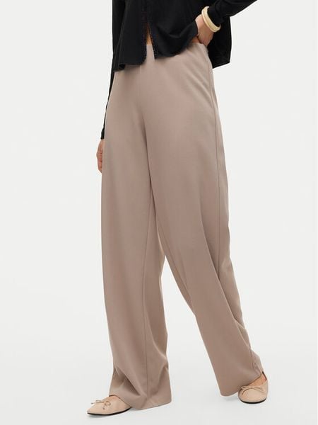 Vero Moda Spodnie materiałowe Berlin 10318454 Beżowy Wide Leg. Brązowe spodnie materiałowe Vero Moda, xs, bez wzorów, z materiału. Za 139.99 zł.