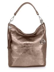 Mia Tomazzi Skórzana torebka "Sabaudia" w kolorze jasnobrązowym - 26 x 28 x 12 cm rozmiar: onesize. Brązowe torby na ramię Mia Tomazzi, bez wzorów, z materiału, na ramię, bez dodatków. Za 239.99 zł.