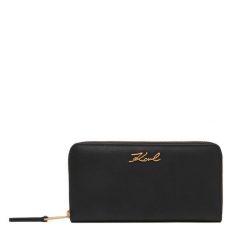 Portfel KARL LAGERFELD. Czarne portfele KARL LAGERFELD, bez wzorów. Za 649.99 zł.