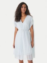 BOSS Sukienka koktajlowa Doplisse 50558254 Błękitny Relaxed Fit. Niebieskie sukienki Boss, bez wzorów, z syntetyku, wizytowe, bez kołnierzyka, bez ramiączek. Za 1,649.00 zł.