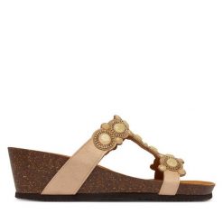 Klapki Scholl. Brązowe klapki Scholl, bez wzorów, bez obcasa. Za 414.99 zł.