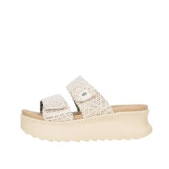 Sandały Hey Dude Model Delray Slide Surf Baja Kolor Beżowy. Brązowe sandały Hey Dude, bez wzorów, z materiału, bez obcasa, bez zapięcia. Za 199.00 zł.
