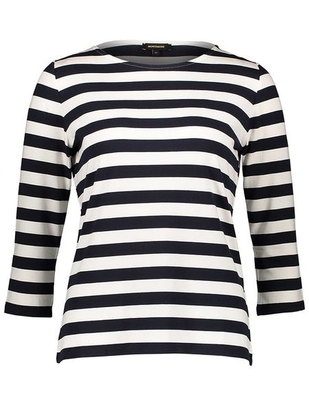 More & More Koszulka w kolorze czarno-białym rozmiar: 36. Białe bluzki More & More, bez wzorów, bez kołnierzyka, bez ramiączek. Za 61.17 zł.