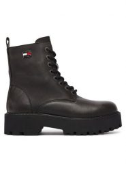 Tommy Jeans Trapery Tjw Platform Brushed Lth Boots EN0EN03141 Czarny. Czarne trapery i śniegowce Tommy Jeans, z jeansu. Za 749.99 zł.