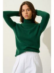 AUTHENTIC CASHMERE Kaszmirowy golf "Bise" w kolorze ciemnozielonym rozmiar: M. Zielone golfy AUTHENTIC CASHMERE, m, bez wzorów, z kaszmiru, bez ramiączek. Za 381.24 zł.