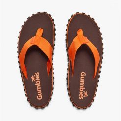Japonki Gumbies Duckbill Flip-Flops. Brązowe klapki Gumbies, bez wzorów, bez obcasa. Za 91.99 zł.