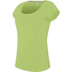 Koszulka damska Kariban Col Bateau. Zielone koszulki sportowe KARIBAN, bez wzorów, z bawełny, bez ramiączek. Za 65.00 zł.
