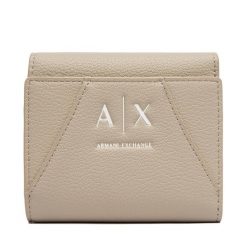 Portfel Armani Exchange. Brązowe portfele Armani Exchange, bez wzorów. Za 299.99 zł.
