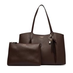 Torebka Guess. Brązowe shopper Guess, z aplikacjami, bez dodatków. Za 634.99 zł.