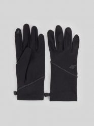 4F Rękawiczki dzianinowe Touch Screen uniseks - czarne XS. Czarne rękawiczki 4f, bez wzorów, z dzianiny. Za 59.99 zł.