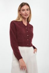 Kardigan damski wełniany Bow1 MARELLA MONOCHROME. Kardigany Marella, m, bez wzorów, z wełny. Za 1,649.00 zł.