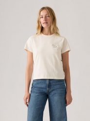 Levi's Koszulka w kolorze beżowym rozmiar: M. Brązowe bluzki Levi's®, m, bez wzorów, z bawełny, bez kołnierzyka, bez ramiączek. Za 93.94 zł.
